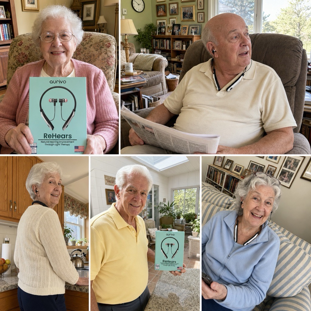 Older ReHears customers using the device at home